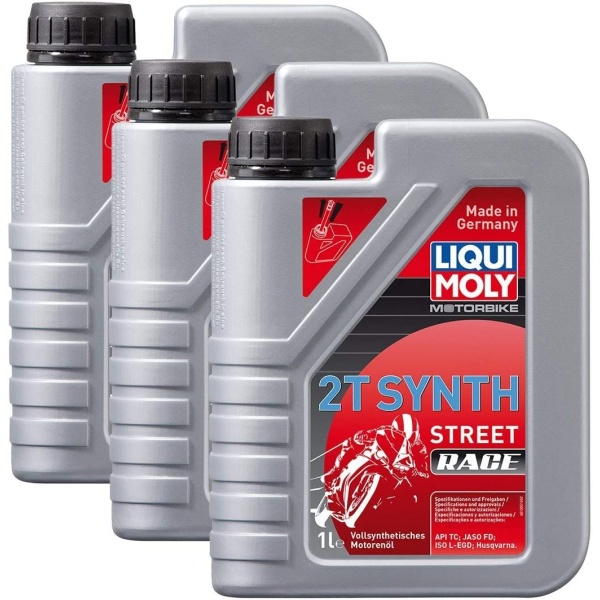 Set 3 Buc Ulei Motor Liqui Moly Motorbike 2T Synth Street Racing Race 1L 1505